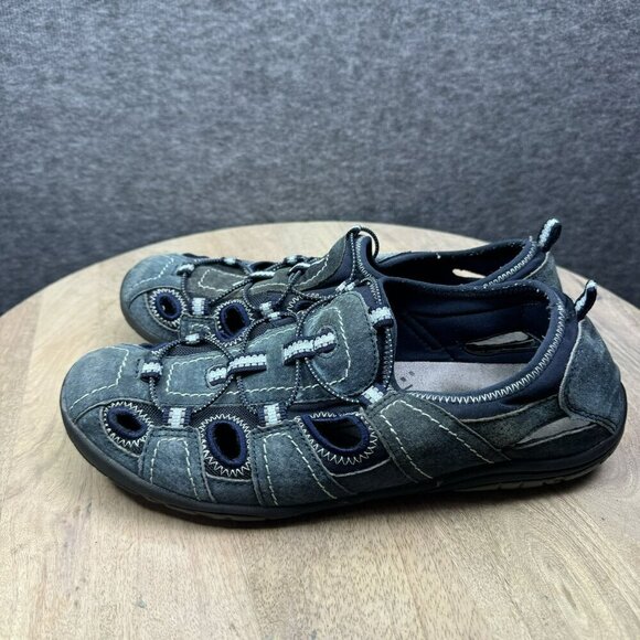 Earth Origins Outdoor Suede Sandal Adventure Slip-On Shoes Size 10.5 Womens Blue - Picture 13 of 14